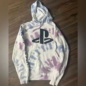 PlayStation 2021 Logo Hoodie Black Size Small Gamer Sweatshirt